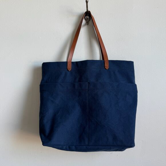 MADEWELL x HEDLEY & BENNETT Leather-Strap Canvas Tote